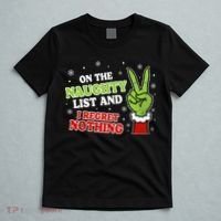 Christmas On Naughty List I Regret Nothing Xmas T-Shirt thumb 5