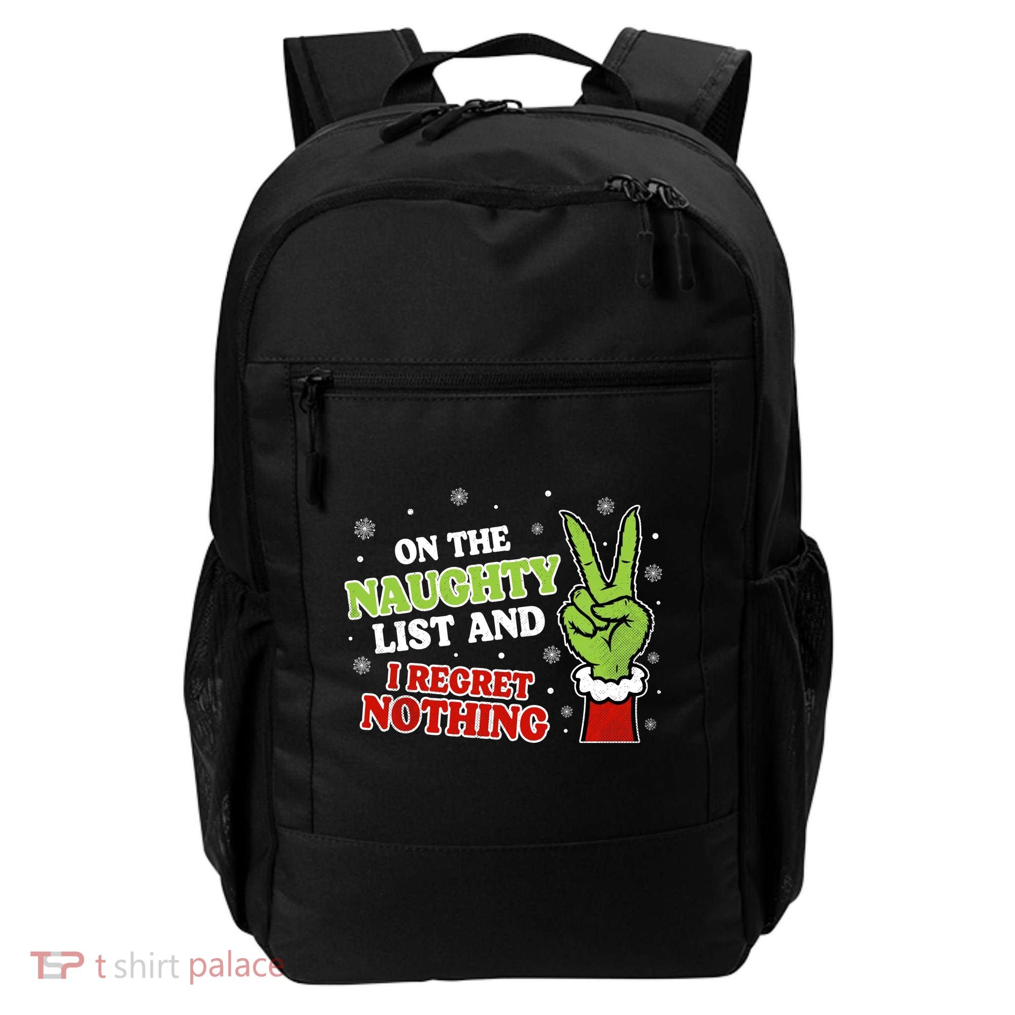 Christmas On Naughty List I Regret Nothing Xmas Backpack
