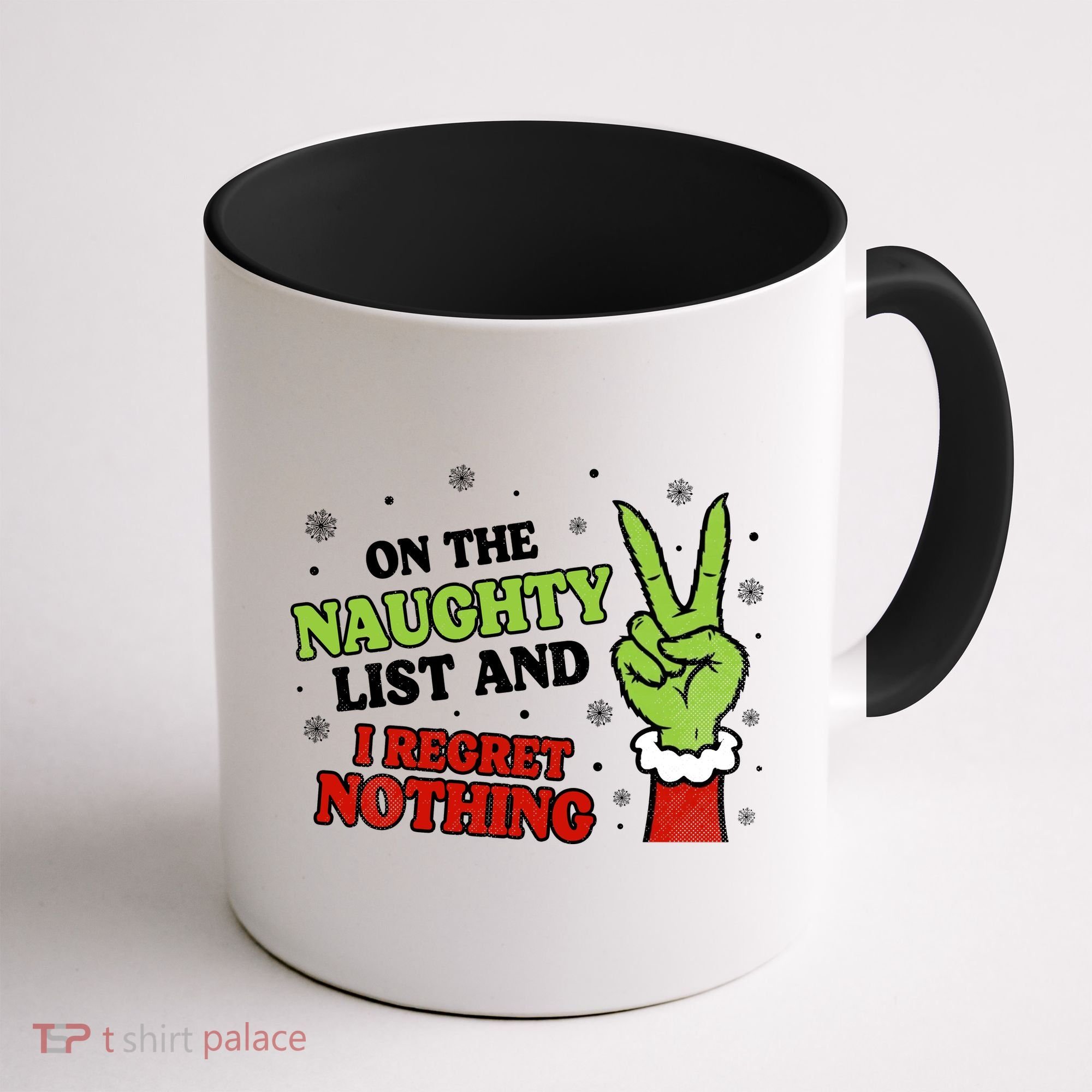 Christmas On Naughty List I Regret Nothing Xmas Coffee Mug
