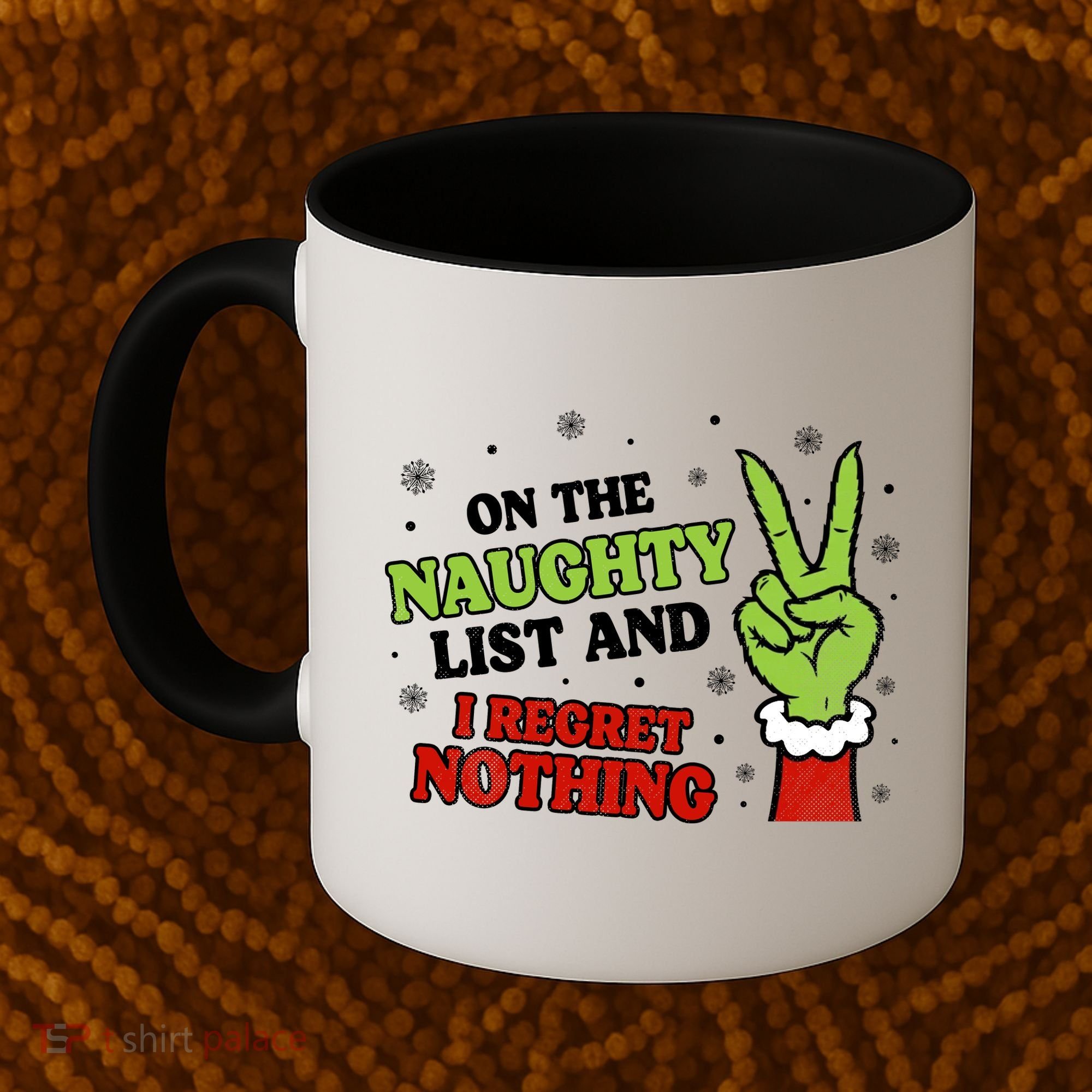 Christmas On Naughty List I Regret Nothing Xmas Coffee Mug