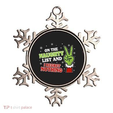Christmas On Naughty List I Regret Nothing Xmas Ornament