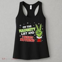 Christmas On Naughty List I Regret Nothing Xmas Women's Tank Top thumb 3