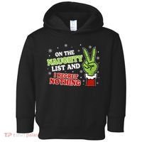 Christmas On Naughty List I Regret Nothing Xmas Toddler Hoodie thumb 0