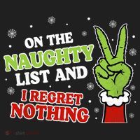 Christmas On Naughty List I Regret Nothing Xmas Golf Towel thumb 3