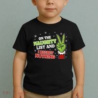 Christmas On Naughty List I Regret Nothing Xmas Toddler T-Shirt thumb 2