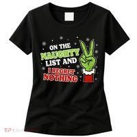 Christmas On Naughty List I Regret Nothing Xmas Women's T-Shirt thumb 0