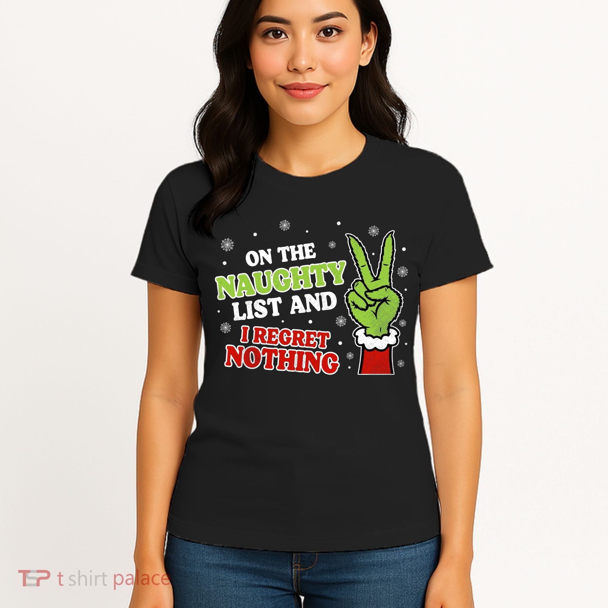 Christmas On Naughty List I Regret Nothing Xmas Women's T-Shirt