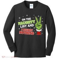 Christmas On Naughty List I Regret Nothing Xmas Kids Long Sleeve Shirt thumb 0