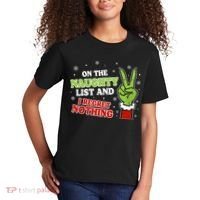 Christmas On Naughty List I Regret Nothing Xmas Kids T-Shirt thumb 2