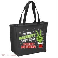 Christmas On Naughty List I Regret Nothing Xmas Tote Bag thumb 2