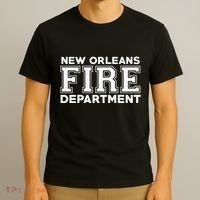 City Of New Orleans Fire Rescue Louisiana Fireman T-Shirt thumb 3