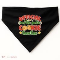 Christmas Official North Pole Cookie Taster USA-Made Doggie Bandana thumb 0