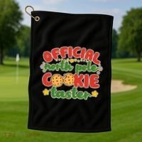Christmas Official North Pole Cookie Taster Golf Towel thumb 1