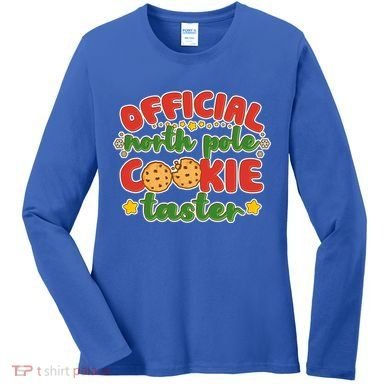 Christmas Official North Pole Cookie Taster Women's Long Sleeve Shirt