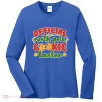 Christmas Official North Pole Cookie Taster Women's Long Sleeve Shirt thumb 0