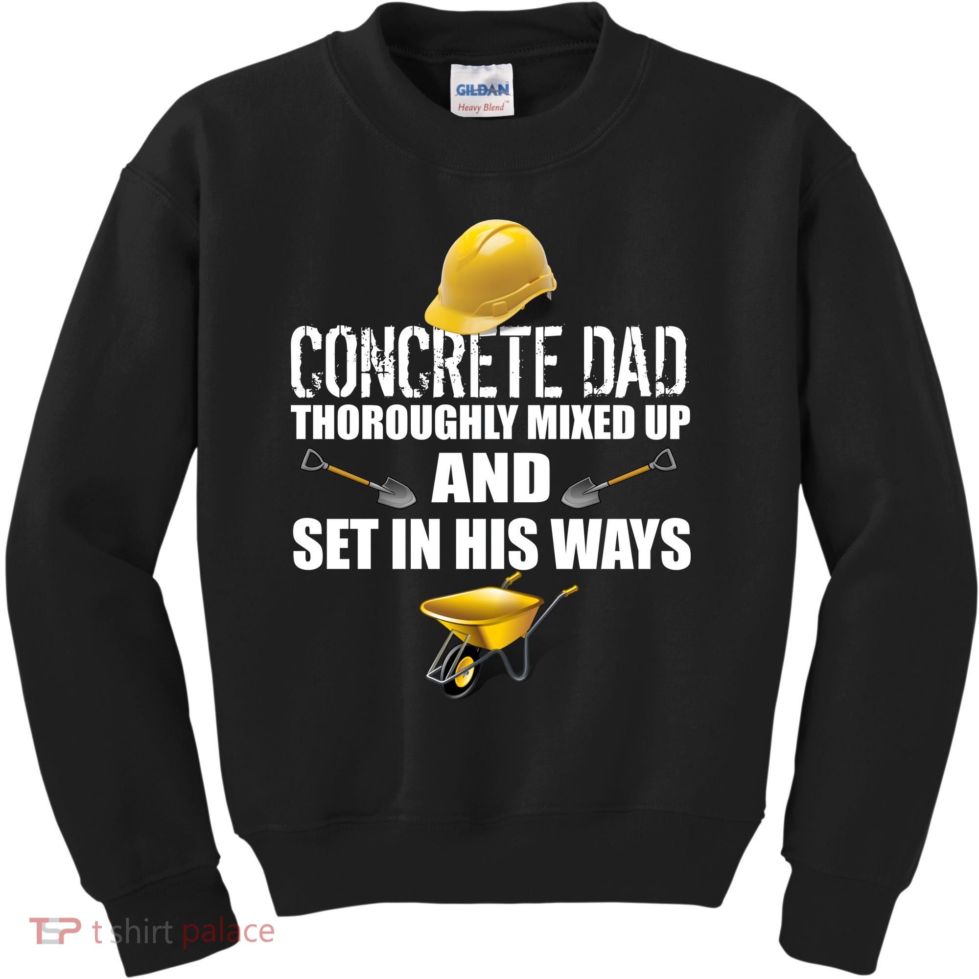 Concrete Dad Mixed Up And Set In His Ways Kids Sweatshirt