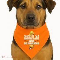 Concrete Dad Mixed Up And Set In His Ways USA-Made Doggie Bandana thumb 1