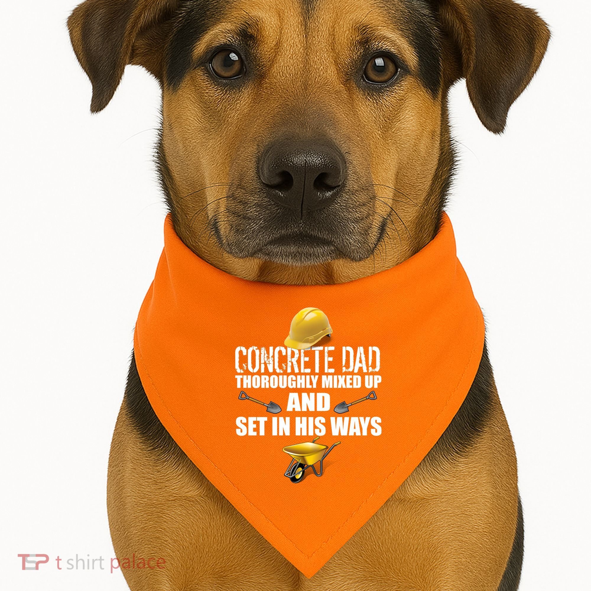 Concrete Dad Mixed Up And Set In His Ways USA-Made Doggie Bandana