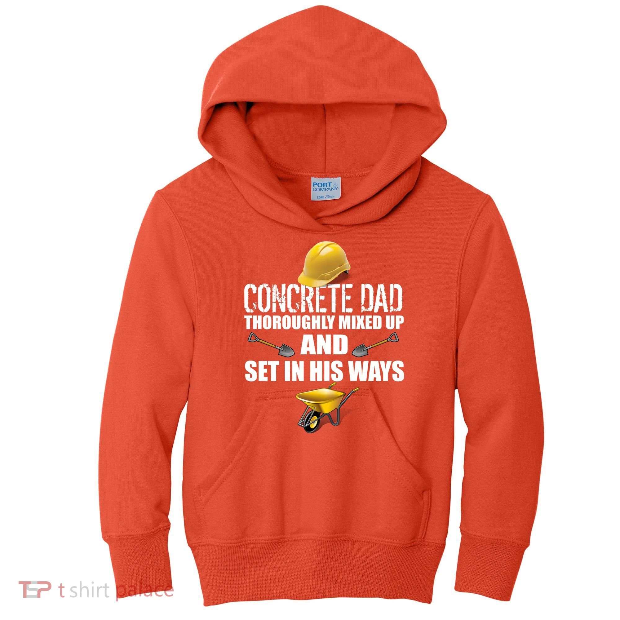 Concrete Dad Mixed Up And Set In His Ways Kids Hoodie