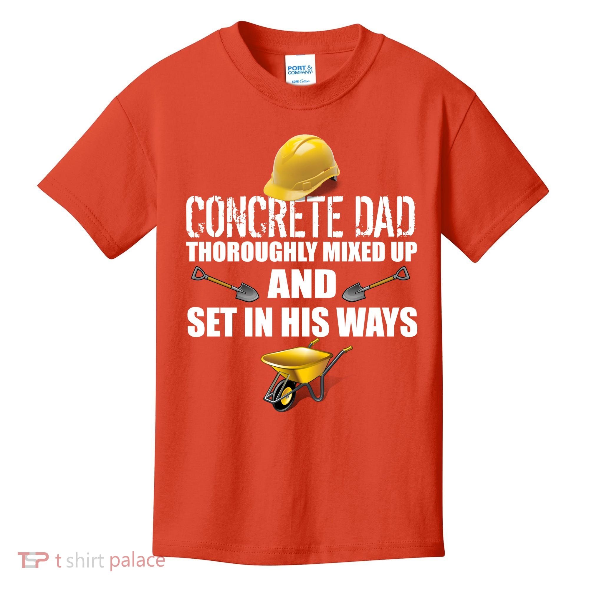 Concrete Dad Mixed Up And Set In His Ways Kids T-Shirt