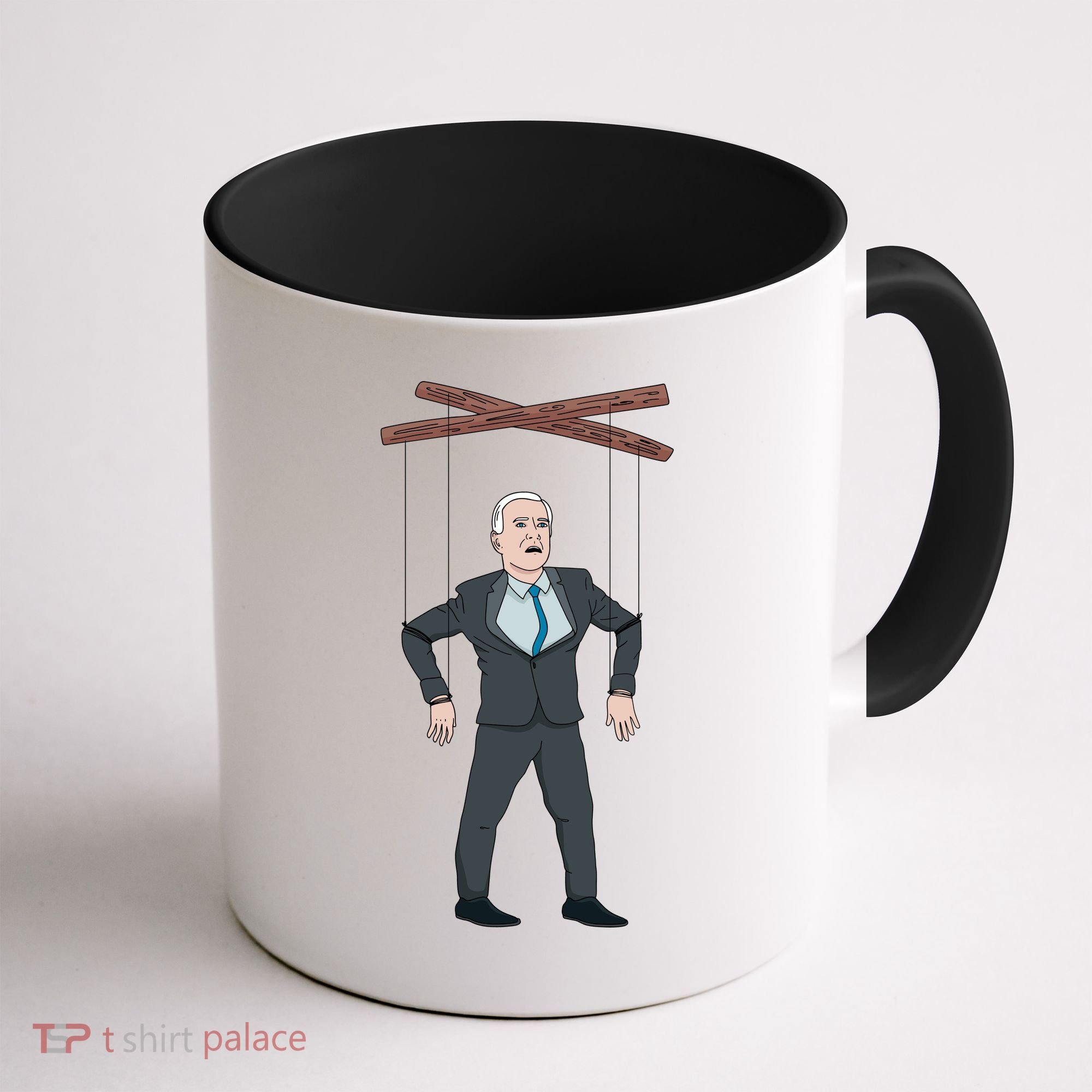 Confused Anti Joe Biden Puppet Funny Coffee Mug