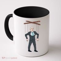 Confused Anti Joe Biden Puppet Funny Coffee Mug thumb 0