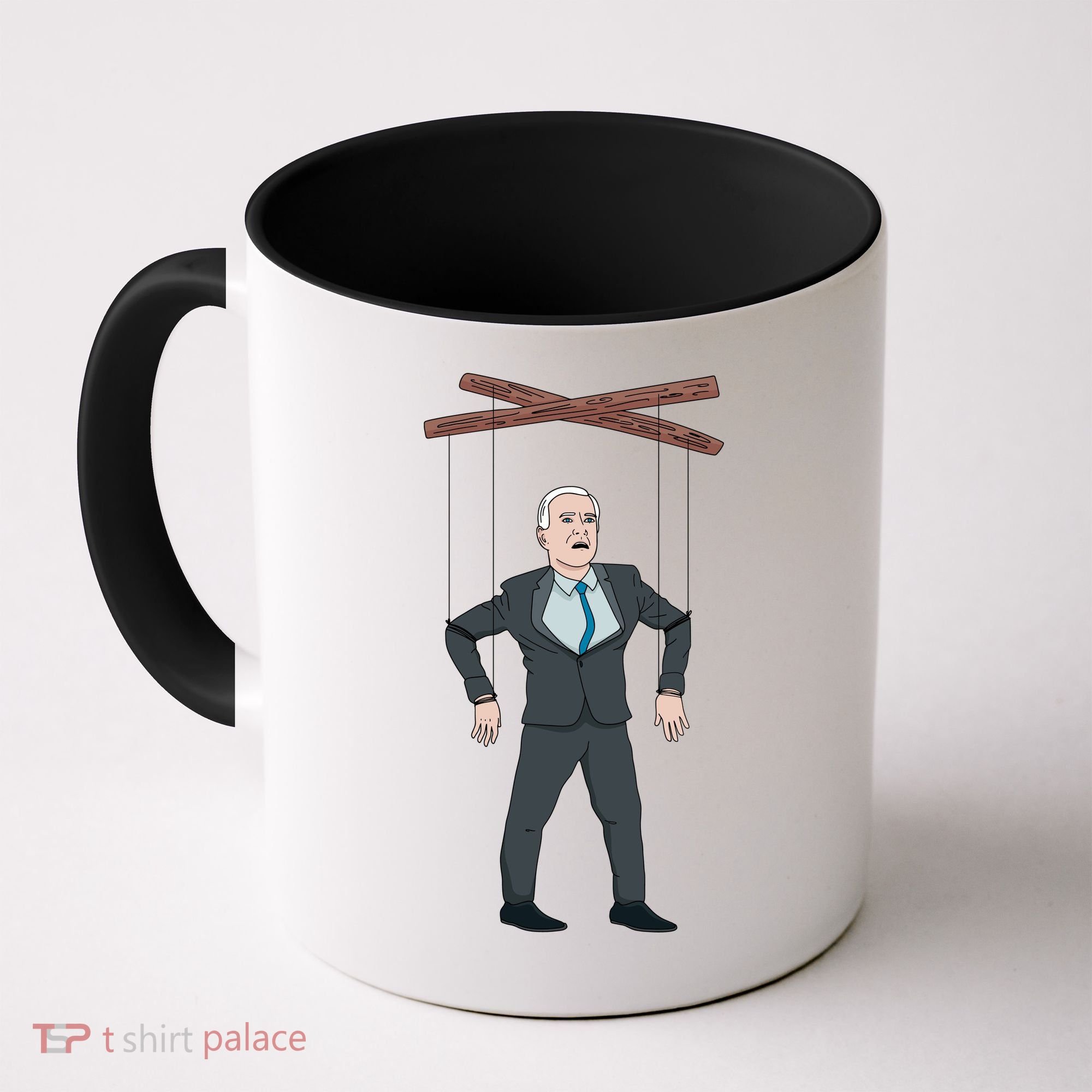 Confused Anti Joe Biden Puppet Funny Coffee Mug