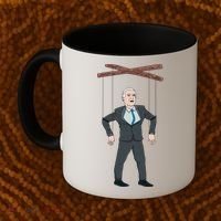 Confused Anti Joe Biden Puppet Funny Coffee Mug thumb 2