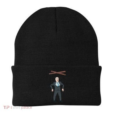 Confused Anti Joe Biden Puppet Funny Beanie