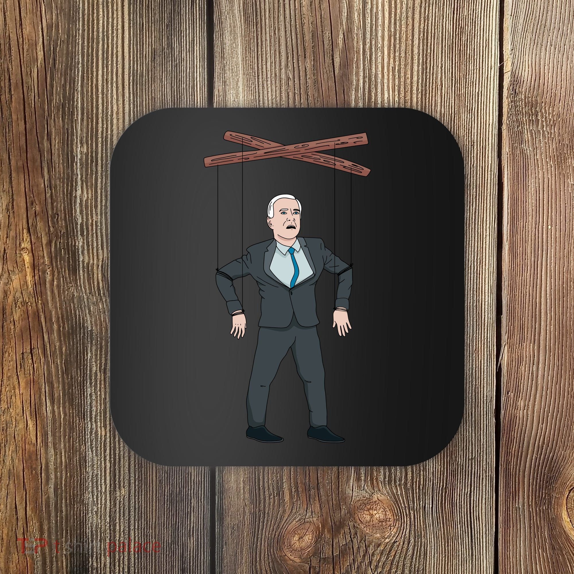 Confused Anti Joe Biden Puppet Funny Coaster