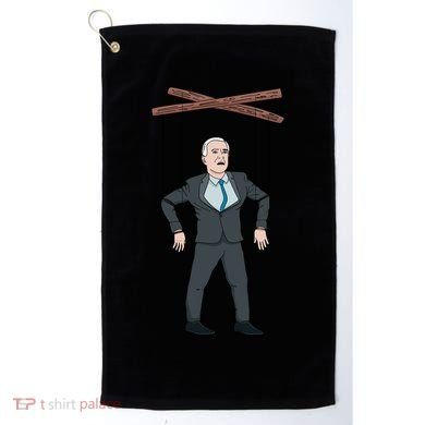 Confused Anti Joe Biden Puppet Funny Golf Towel