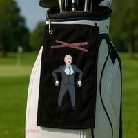 Confused Anti Joe Biden Puppet Funny Golf Towel thumb 2
