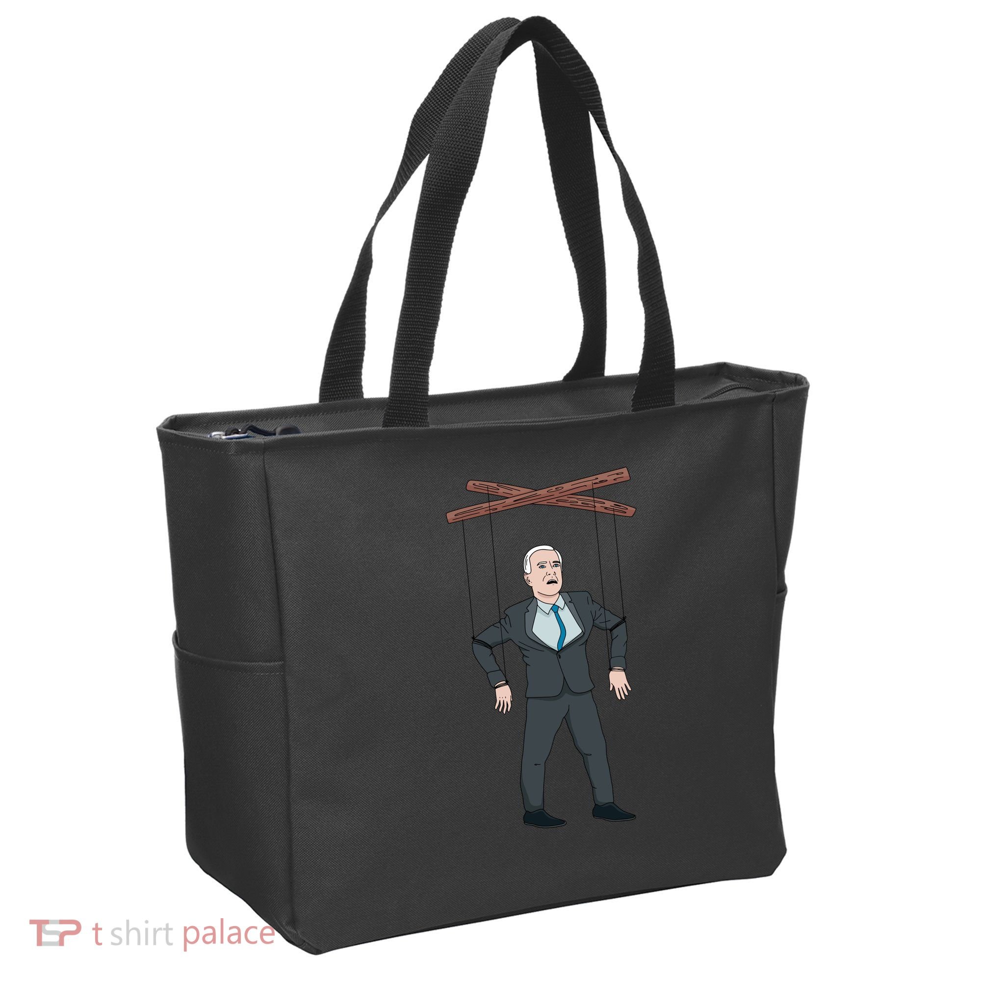 Confused Anti Joe Biden Puppet Funny Tote Bag
