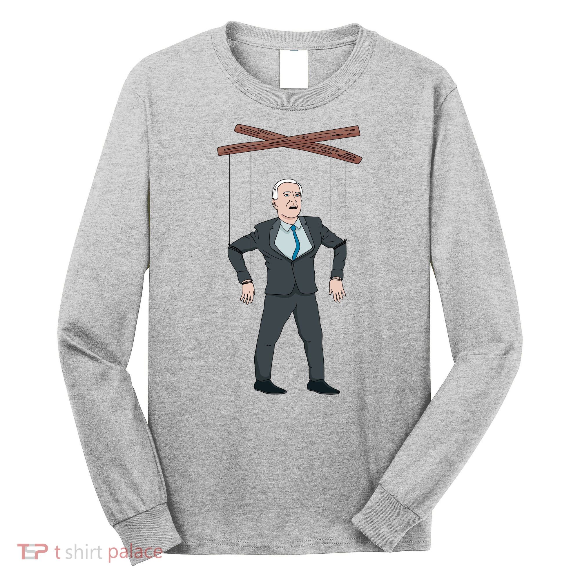 Confused Anti Joe Biden Puppet Funny Long Sleeve Shirt