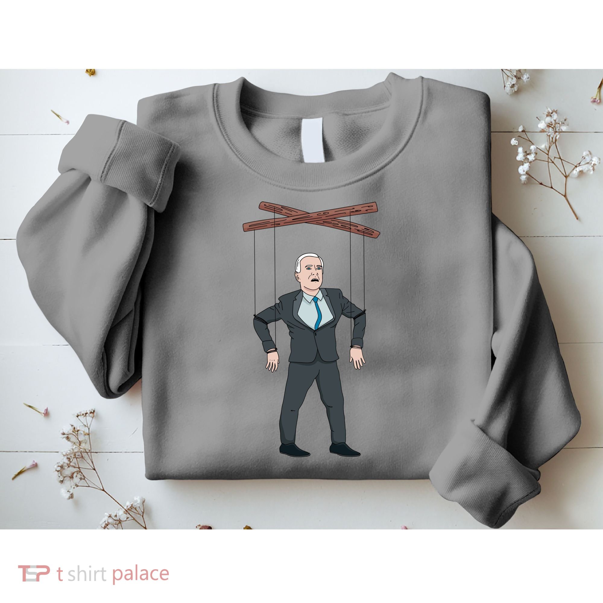 Confused Anti Joe Biden Puppet Funny Sweatshirt