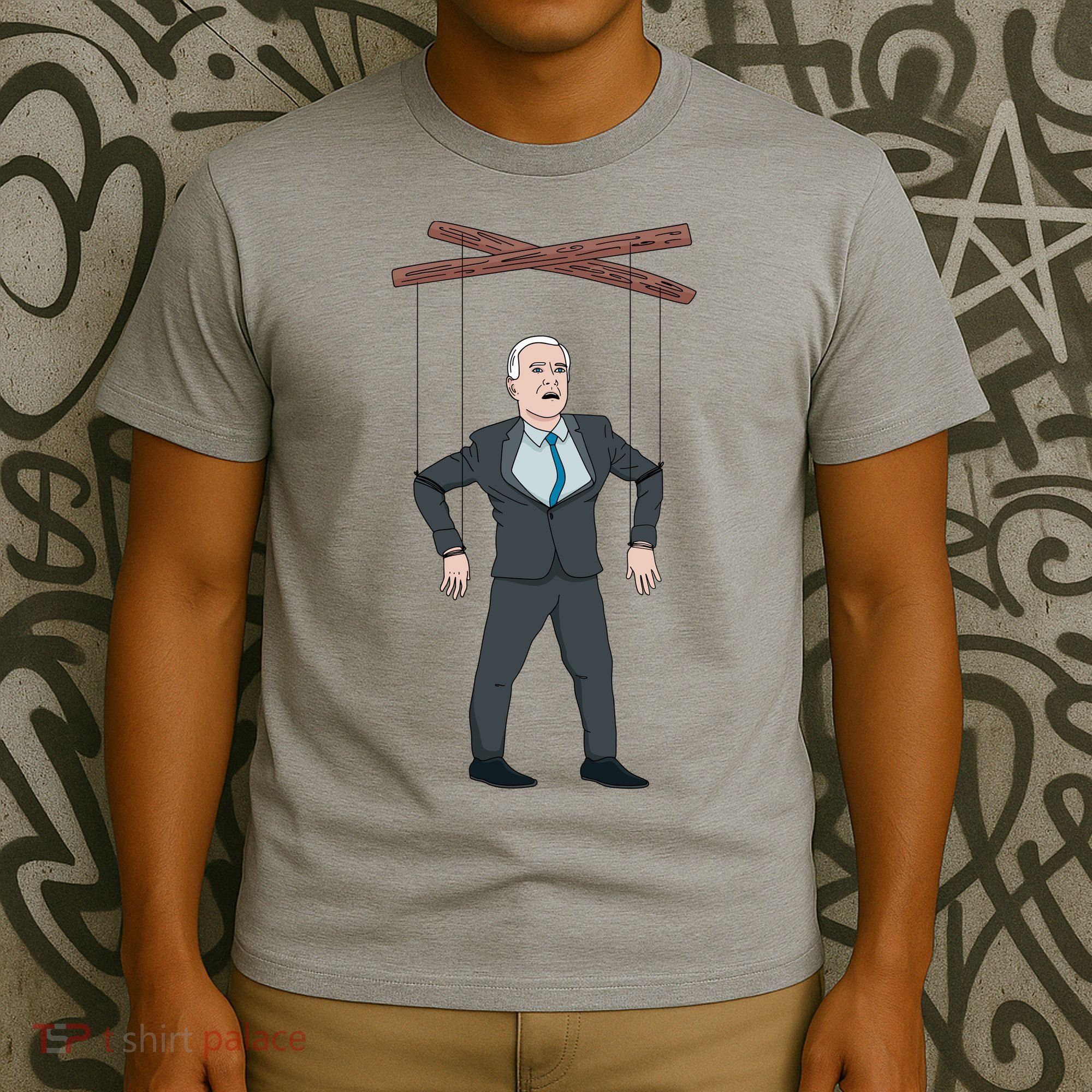 Confused Anti Joe Biden Puppet Funny T-Shirt