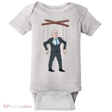 Confused Anti Joe Biden Puppet Funny Baby Bodysuit