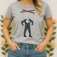 Confused Anti Joe Biden Puppet Funny Women's T-Shirt thumb 2
