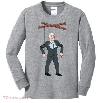 Confused Anti Joe Biden Puppet Funny Kids Long Sleeve Shirt