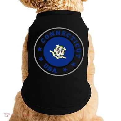 Connecticut State Flag Circle Doggie Tank