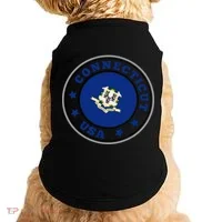 Connecticut State Flag Circle Doggie Tank thumb 0
