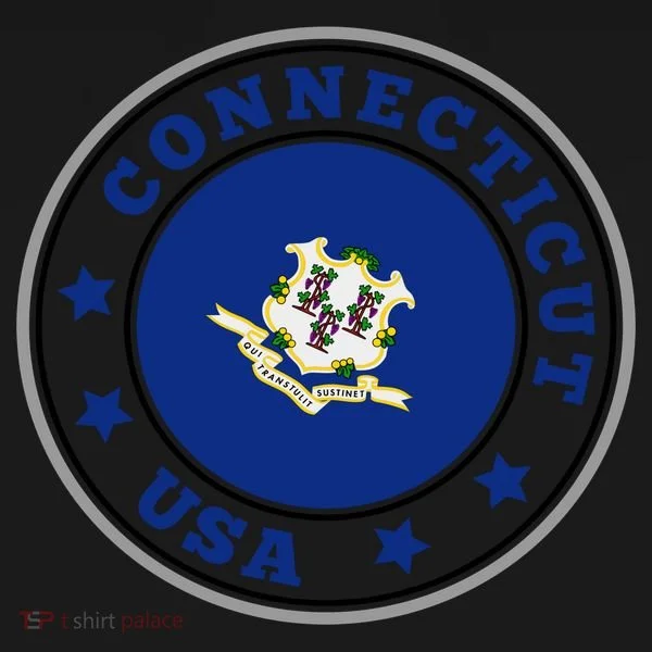 Connecticut State Flag Circle Doggie Tank