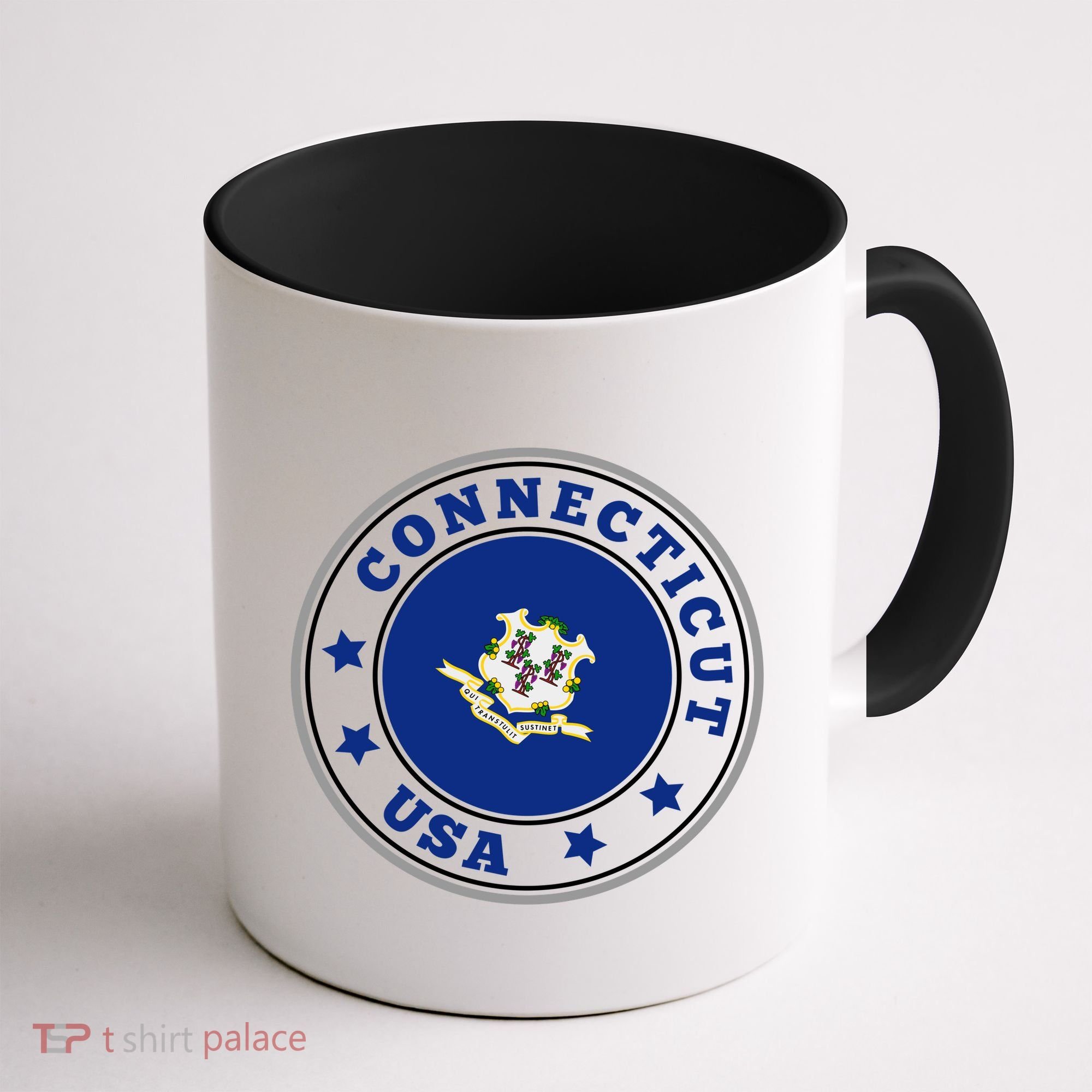 Connecticut State Flag Circle Coffee Mug