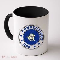 Connecticut State Flag Circle Coffee Mug thumb 0