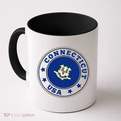 Connecticut State Flag Circle Coffee Mug