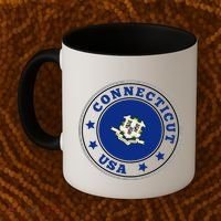 Connecticut State Flag Circle Coffee Mug thumb 2