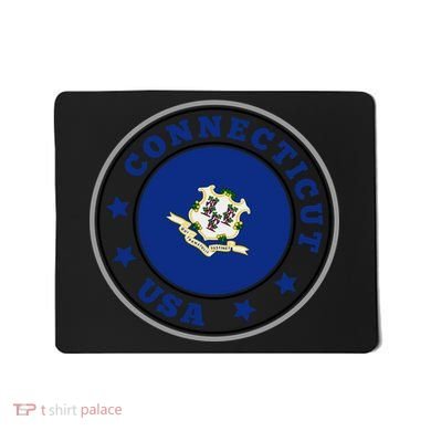 Connecticut State Flag Circle Mousepad