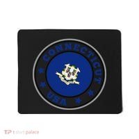 Connecticut State Flag Circle Mousepad thumb 0