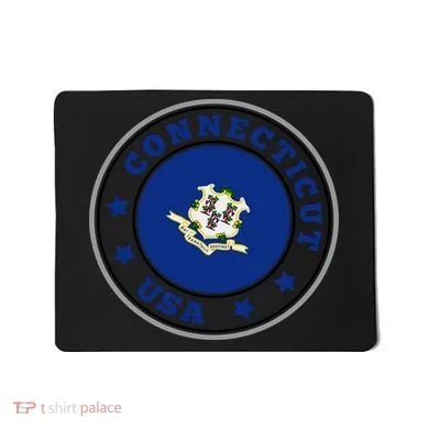 Connecticut State Flag Circle Mousepad