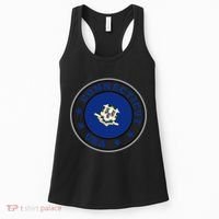 Connecticut State Flag Circle Women's Tank Top thumb 0